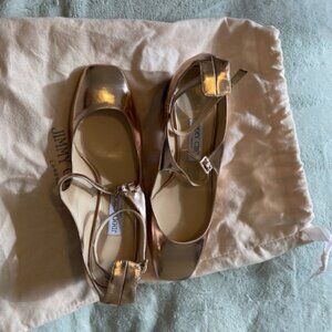 Jimmy CHOO Gold 1.5 in block heel Mary Janes   EXCELLENT USED CONDITION size38.5